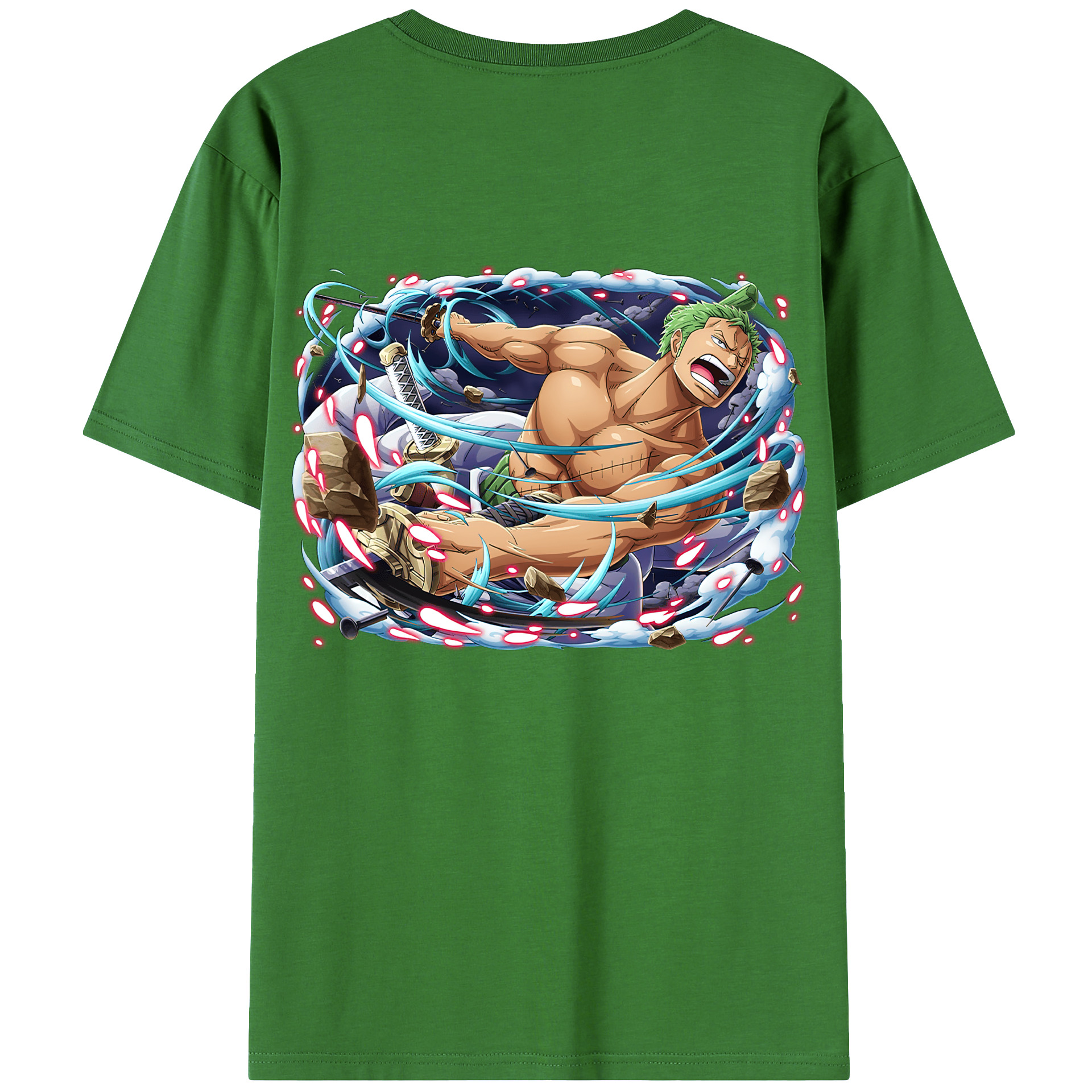 ワンピース ロロノア・ゾロ ONE PIECE Roronoa Zoro レディース半袖Tシャツ(バックプリント)